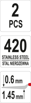 Špachtle štukovací oboustranná 2ks Yato YT-52780