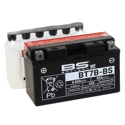 Bezúdržbová motocyklová baterie BS-BATTERY BT7B-BS (YT7B-BS)