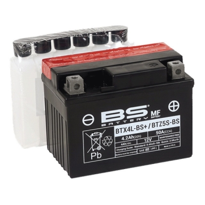 Bezúdržbová motocyklová baterie BS-BATTERY BTX4L-BS (YTX4L-BS)