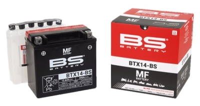 Bezúdržbová motocyklová baterie BS-BATTERY BTX14-BS (YTX14-BS)