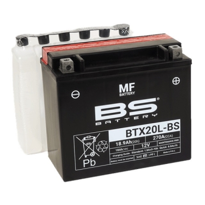 Bezúdržbová motocyklová baterie BS-BATTERY BTX20L-BS (YTX20L-BS)