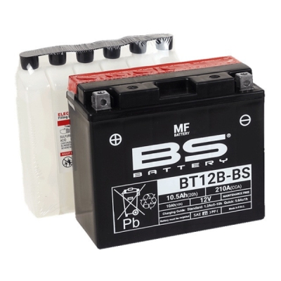 Bezúdržbová motocyklová baterie BS-BATTERY BT12B-BS (YT12B-BS)