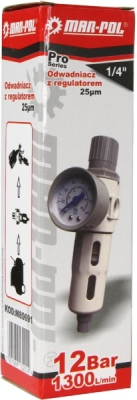Odlučovač vody s regulátorem tlaku 1/4" 12 bar MAR-POL M80691