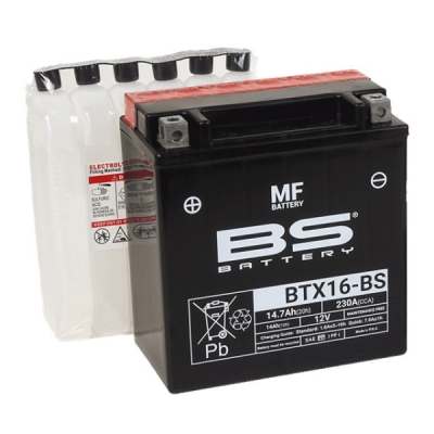 Bezúdržbová motocyklová baterie BS-BATTERY BTX16-BS (YTX16-BS)