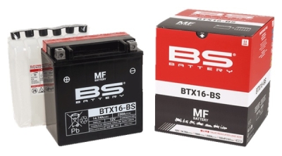 Bezúdržbová motocyklová baterie BS-BATTERY BTX16-BS (YTX16-BS)