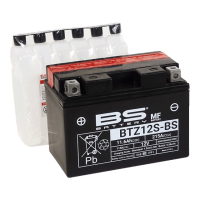 Bezúdržbová motocyklová baterie - max. 20° náklon BS-BATTERY BTZ12S-BS (YTZ12S-BS)