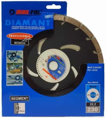Kotouč diamantový segmentový 230mm do kamene M08735
