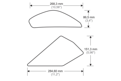 Boční chrániče nádrže PUIG ANTI-SLIP 20081N černý