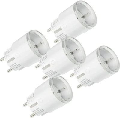 Shelly Plug S Gen3 Bílá, balení 5ks - inteligentní zásuvka s měřením spotřeby (WiFi, Bluetooth)