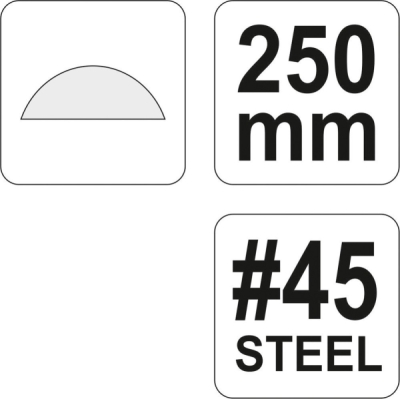 Yato Rašple na dřevo pulkruhová 250 mm #45