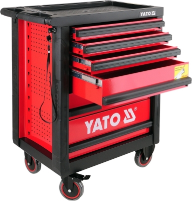 Yato YT-0902 servisní vozík se 6 zásuvkami a protiskluzovou deskou