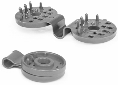 Upínací spona na sítě, tkaniny, šedá, BUNGEE CORD CLIPS BRADAS BCK4-GY-L