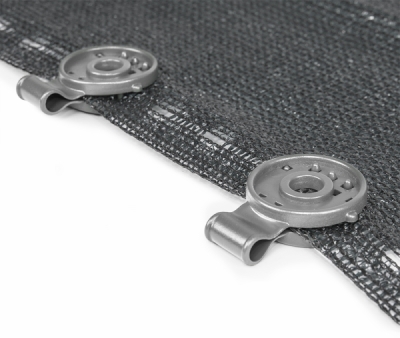 Upínací spona na sítě, tkaniny, šedá, BUNGEE CORD CLIPS BRADAS BCK4-GY-L