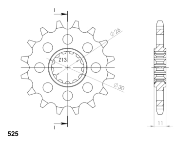 Řetězové kolečko SUPERSPROX CST-1591:15.2 CST-1591:15 15 zubů, 525 (043.1591:15)