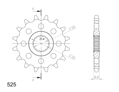 Řetězové kolečko SUPERSPROX CST-301:16