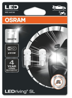 Žárovka Osram W5W, LEDriving SL 2825DWP-2BL