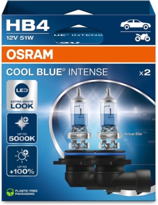 Žárovka Osram HB4, Cool Blue Intense Next Gen. 9006CBN-2HB