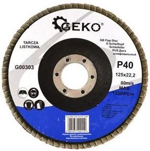 Kotouč brusný lamelový, 125mm, P40 GEKO G00303