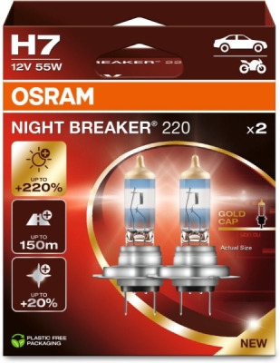 Žárovka Osram H7, Night Breaker 64210NB220-2HB
