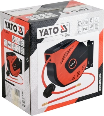 Pneumatická hadice 8mm x 20m na navijáku Yato YT-24244