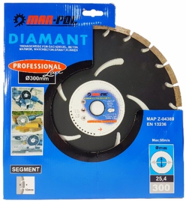 Kotouč diamantový segmentový 300mm MAR-POL M08737