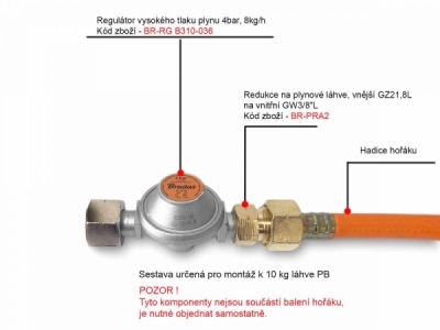 Plynový univerzální hořák PB + 3 koncovky MAR-POL M78393