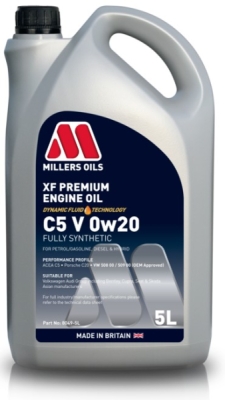 Motorový olej Millers Oils XF Premium C5 V 0W-20, 5L