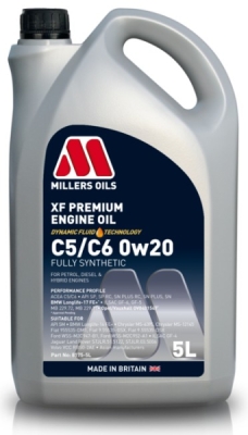 Motorový olej Millers Oils XF Premium C5/C6 0W-20, 5L