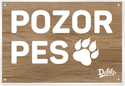 Tabulka výstražná univerzální pozor pes