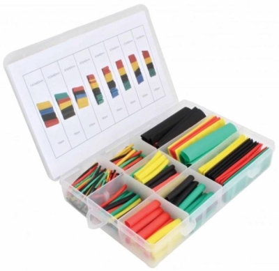 Bužírky - smršťovací hadičky, 14.8x80-1.0x40 mm, různé barvy, sada 328 ks - ASTA  A-TC529