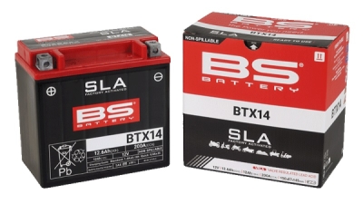 Továrně aktivovaná motocyklová baterie BS-BATTERY BTX14 (FA) (YTX14 (FA)) SLA