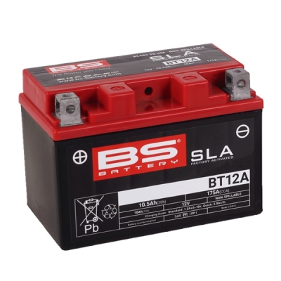 Továrně aktivovaná motocyklová baterie BS-BATTERY BT12A (FA) (YT12A (FA)) SLA