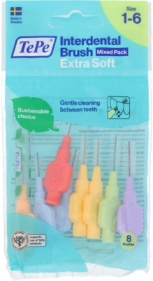 TePe Extra Soft mezizubní kartáčky 1-6 Mix 8 ks