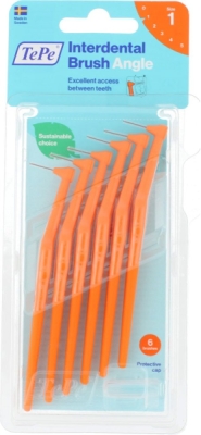 TePe Angle mezizubní kartáčky 1 oranžové (0,45 mm) 6 ks