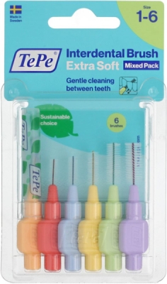 TePe Extra Soft mezizubní kartáčky 1-6 Mix 6 ks