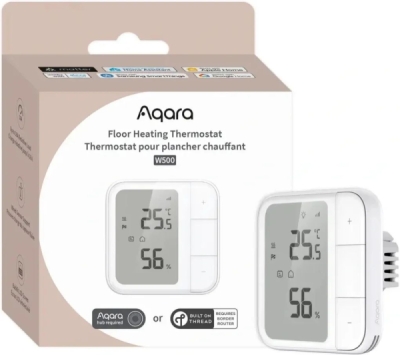 AQARA Floor Heating Thermostat W500 (UT-A01D) - Zigbee a Thread termostat pro podlahové topení