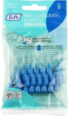 TePe Original mezizubní kartáčky 3 modré (0,6 mm) 8 ks