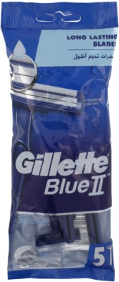 Gillette Blue II Chromium jednorázové holítko 5 ks M