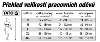 Yato Pracovní kalhoty laclové DUERO vel. S
