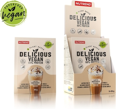 Nutrend DELICIOUS VEGAN PROTEIN 5x30 g latte macchiato