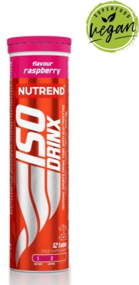 Nutrend ISODRINX TABS, malina, tuba obsahuje 12 tablet