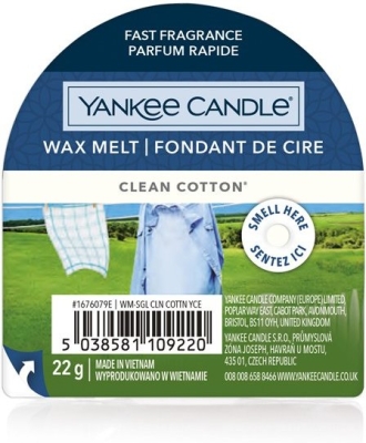 YANKEE CANDLE CLEAN COTTON VONNÝ VOSK DO AROMALAMPY NOVÝ