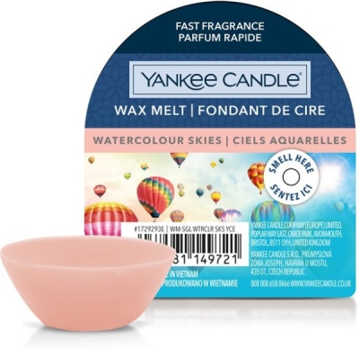 YANKEE CANDLE WATERCOLOUR SKIES VONNÝ VOSK DO AROMALAMPY NOVÝ