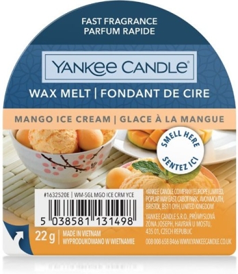 YANKEE CANDLE MANGO ICE CREAM VONNÝ VOSK DO AROMALAMPY NOVÝ