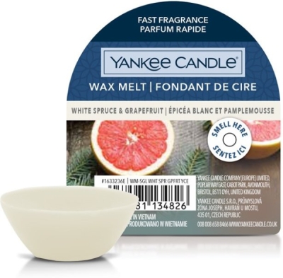 YANKEE CANDLE WHITE SPRUCE & GRAPEFRUIT VONNÝ VOSK DO AROMALAMPY NOVÝ