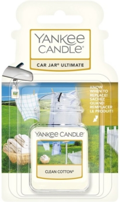 YANKEE CANDLE CLEAN COTTON VŮNĚ DO AUTA - LUXUSNÍ VISAČKA