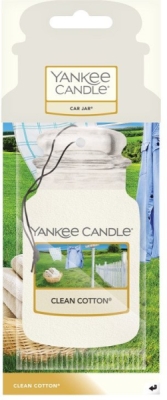 YANKEE CANDLE CLEAN COTTON VŮNĚ DO AUTA - PAPÍROVÁ AUTO VISAČKA
