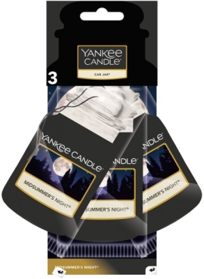 YANKEE CANDLE MIDSUMMER´S NIGHT VŮNĚ DO AUTA - SADA (3 KS) PAPÍROVÝCH AUTO VISAČEK