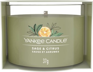 YANKEE CANDLE VOTIVNÍ SVÍČKA PLNĚNÁ VE SKLE SAGE & CITRUS