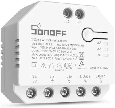 SONOFF DUALR3 Wi-Fi dvojitý reléový smart spínač s měřením spotřeby